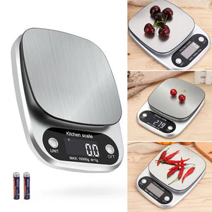 Digital Kitchen Food Scale – 22lbs/1g Multifunction Stainless Steel Weighing Scale