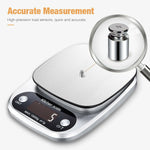Digital Kitchen Food Scale – 22lbs/1g Multifunction Stainless Steel Weighing Scale