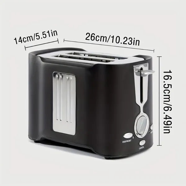 2-Slice Toaster – Wide Slots, Fast & Even Toasting, Easy to Clean