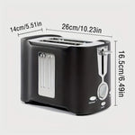 2-Slice Toaster – Wide Slots, Fast & Even Toasting, Easy to Clean