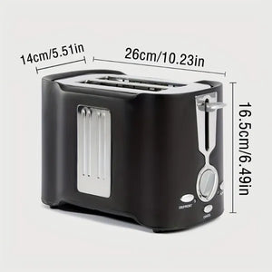 2-Slice Toaster – Wide Slots, Fast & Even Toasting, Easy to Clean