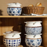 Ceramic Lard Jar – Kitchen Seasoning Storage Jar with Lid & Spoon