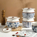 Ceramic Lard Jar – Kitchen Seasoning Storage Jar with Lid & Spoon