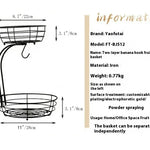Creative Double-Layered Fruit Basket – Household Banana Hook & Fruit Storage