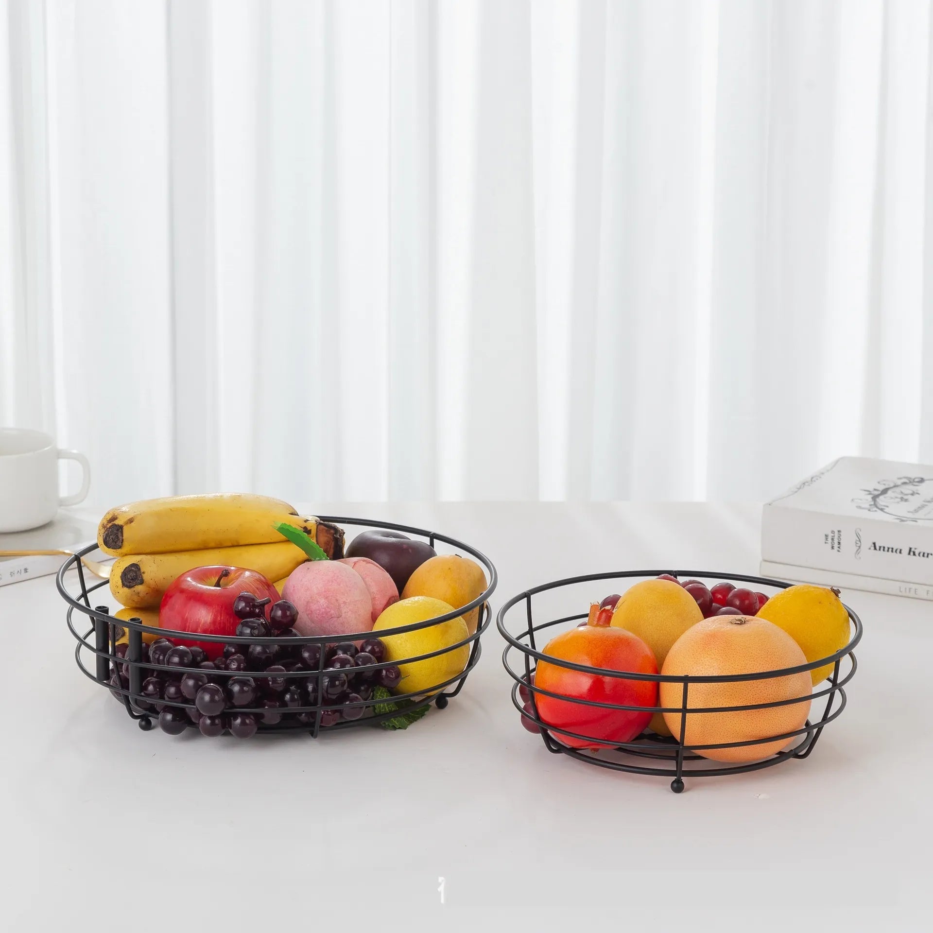 Creative Double-Layered Fruit Basket – Household Banana Hook & Fruit Storage