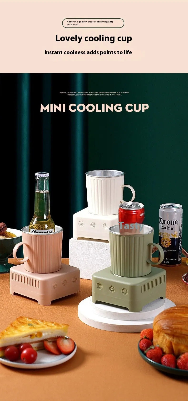 Mini Quick Cooling Cup – 400ml Rapid Beverage Chiller & Heater Kitchen Gadget