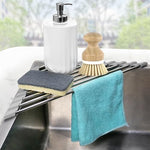 Seropy Roll-Up Dish Drying Rack – Foldable Over-the-Sink Stainless Steel Drainer