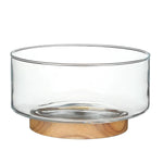 Wooden Coffee Table Fruit Plate – Creative Tall Bowl & Candy Storage Basin