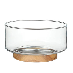 Wooden Coffee Table Fruit Plate – Creative Tall Bowl & Candy Storage Basin