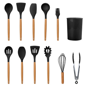 11-Piece Silicone Cooking Tool Set – Heat-Resistant Kitchen Utensils