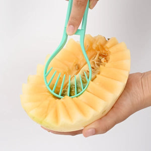 “3-in-1 Fruit Digger Fruit Carving Knife Set Cutter Fruit Platter Separator Kitchen Gadgets Watermelon Ice Cream Baller Scoop.”