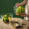 Wooden Coffee Table Fruit Plate – Creative Tall Bowl & Candy Storage Basin