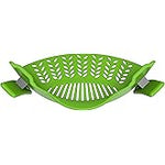 YEVIOR Clip-On Silicone Strainer – Collapsible Pasta & Food Colander for All Pots (Grey)