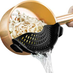 AUOON Clip-On Silicone Strainer – Universal Pasta & Food Colander for Pots and Pans