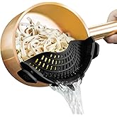 YEVIOR Clip-On Silicone Strainer – Collapsible Pasta & Food Colander for All Pots (Grey)