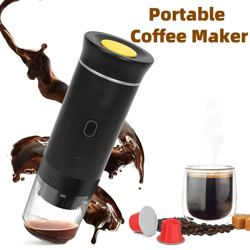 “Electric Grinder Coffee Travel Handy 3-in-1 Espresso Portable Coffee Espresso Maker Machine Café Portable Capsule Coffee Machine Kitchen Gadgets.”