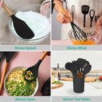 11-Piece Silicone Cooking Tool Set – Heat-Resistant Kitchen Utensils