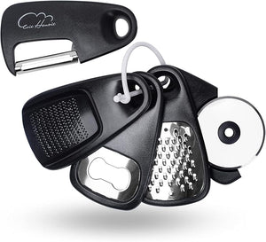 5-Piece Kitchen Gadgets Set – Space-Saving Cooking Tools & Accessories (Black)