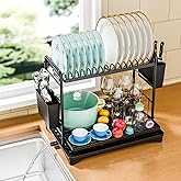 Seropy Roll-Up Dish Drying Rack – Foldable Over-the-Sink Stainless Steel Drainer