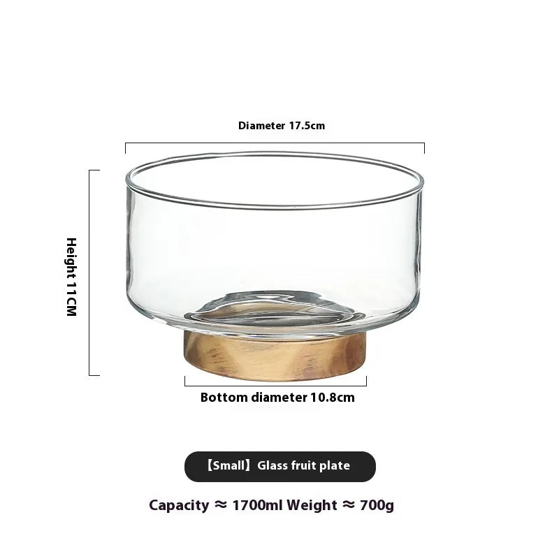 Wooden Coffee Table Fruit Plate – Creative Tall Bowl & Candy Storage Basin