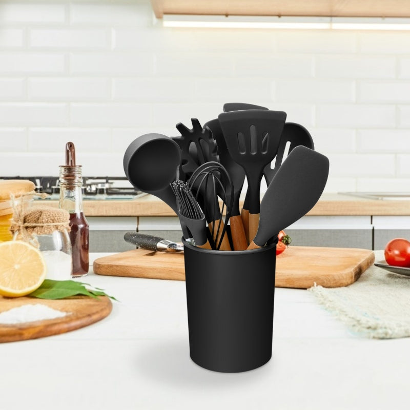 11-Piece Silicone Cooking Tool Set – Heat-Resistant Kitchen Utensils
