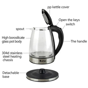 American Standard Electric Kettle 120V 1200W – With Filter Screen & Inner Steel Cover